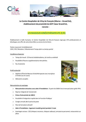 Annonce Kine 2026