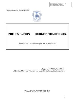 Note de présentation du Budget Primitif 2026