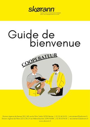 Guide De Bienvenue Cooperateur