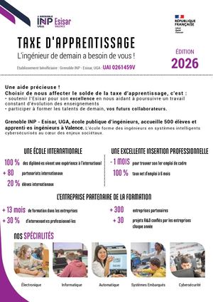 Plaquette Taxe Apprentissage 2026