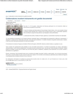 Colaboradores Recebem Treinamento Em Gestão Documental