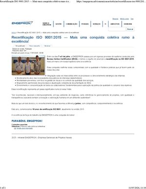Recertificação Iso 9001 2015 — Mais Uma Conquista Coletiva Rumo à Excelência!