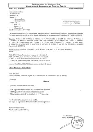 Délib 095 2026 - Finances - Subventions VISEE