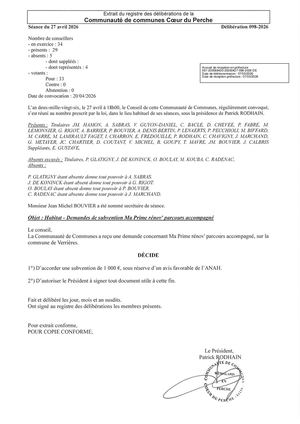 Délib 098 2026 - Habitat - Pacte Territorial VISEE