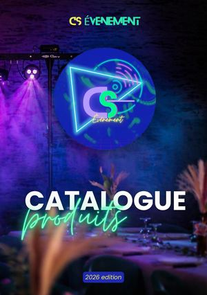 Catalogue 2026 Cs Évenement