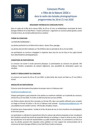 Focale Lumineuse : règlement concours photo "La nature oléronaise"