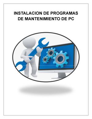 Instalacion De Programas De Mantenimiento De Pc