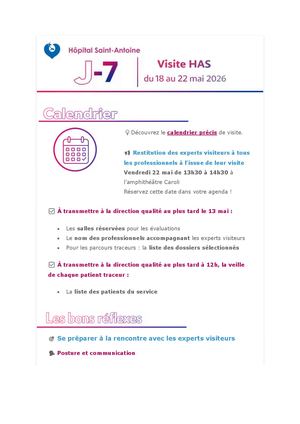 Hôpital Saint Antoine I J 7 I Visite Has Du 18 Au 22 Mai 2026