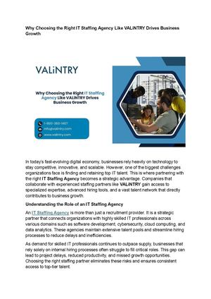 It Staffing Agency