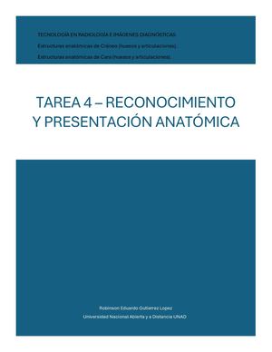 Tarea 4 – Reconocimiento y Presentación Anatómica