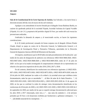 2020 Caso De El Faro