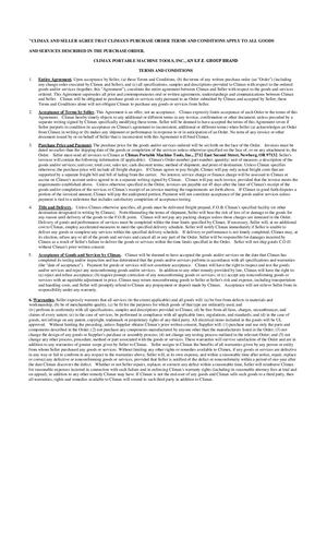 Supplier Terms & Conditions