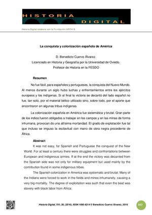 La Conquista Y colonizacion Española De America