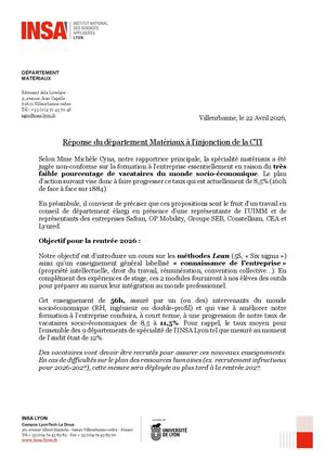 Réponse Mt Cti