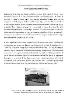 Caranqui Y Su Contexto Historico