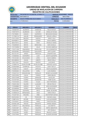 Mat 001 Asistencia