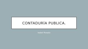 Contaduría Publica Pptx Isabel Rosado