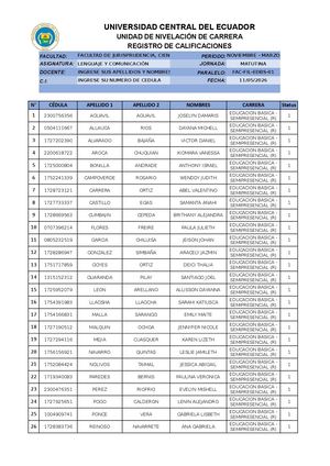 Notas finales y asistencias