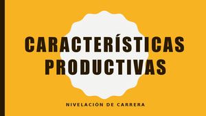 Características Productivas del Ecuador