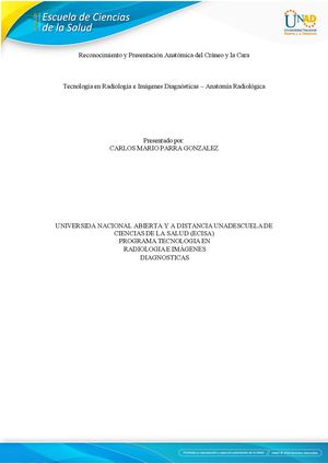 Reconocimiento Y Presentación Anatómica Del Cráneo Y La Cara
