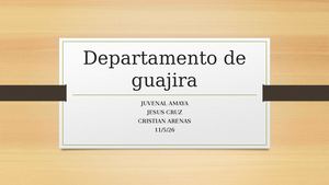 Departamento De Guajira Grupo Cristian Arenas