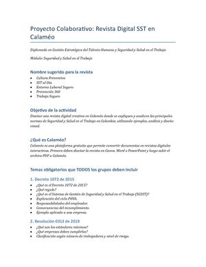 Proyecto Revista Digital Sst Calameo Actualizado