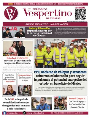 Periodico Elvespertino De Chiapas 11 De Mayo
