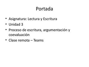 Diapositivas Lectura Y Escritura Unidad3