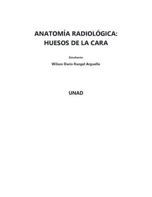 ANATOMÍA RADIOLÓGICA: HUESOS DE LA CARA