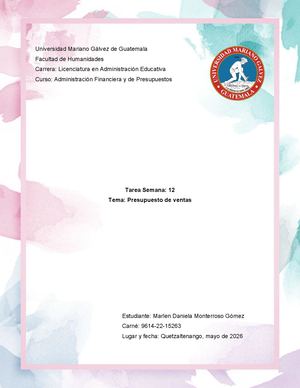 Presupuesto de Ventas