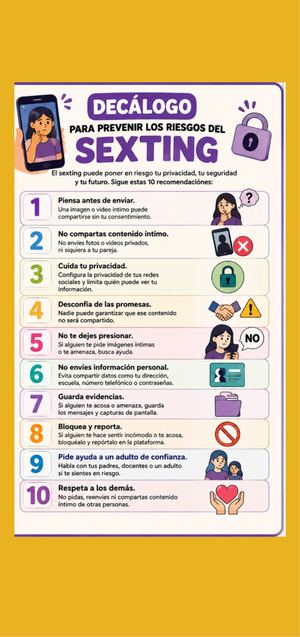 Elaboración De Infografía “Decálogo Para Prevenir Los Riesgos Del Sexting”