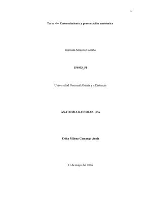 Tarea 4 – Reconocimiento Y Presentación Anatómica