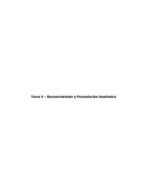 Tarea 4 – Reconocimiento Y Presentación Anatómica