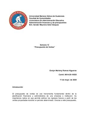 S 12 Presupuesto De Ventas