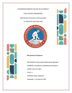Tarea 12 Administración Financiera Y De Presupuestos Licenciatura Umg