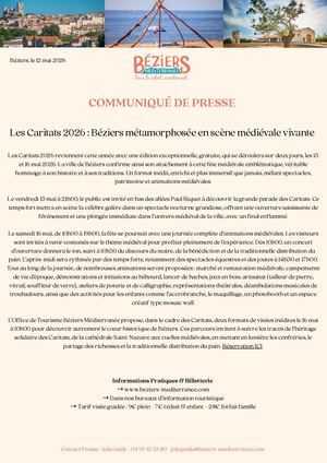 Les Caritats 2026, Communiqué de Presse