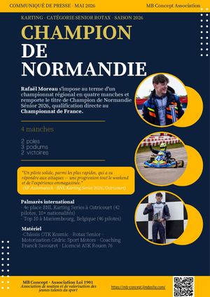 Sport auto / Communiqué Presse Champion De Normandie 2026