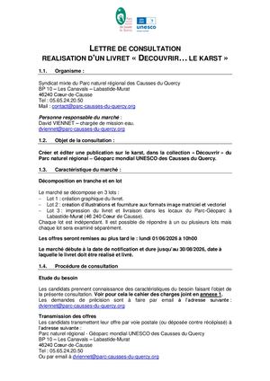 Lettre De Consultation 2026 Livret Karst Vf