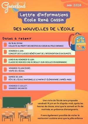 Lettre D'informations éCole Mai 26