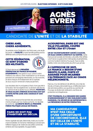 Lette aux adhérents - Agnès Evren