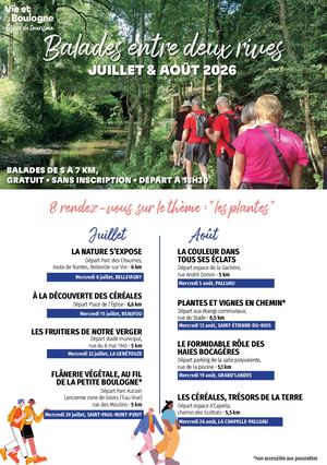 Flyer Balades entre deux rives 2026