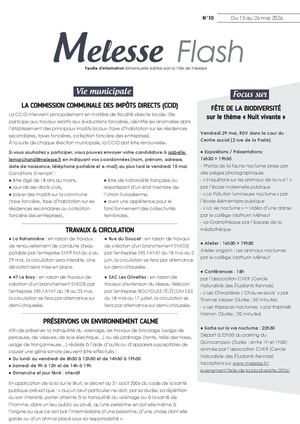 Flash n°10 du 13 au 26 mai 2026