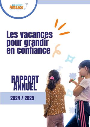 Rapport Annuel Ateliers Amasco 2024-2025