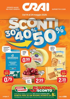 Volantino CRAI Ama Superette e Cuor Nord dal 14 al 24 maggio