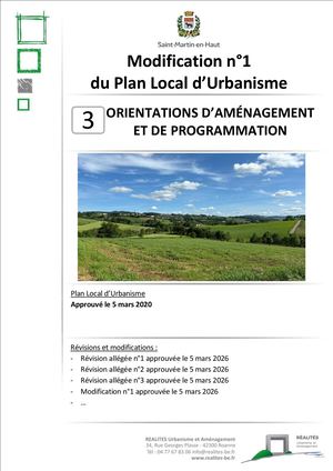 ORIENTATIONS D’AMÉNAGEMENT ET DE PROGRAMMATION