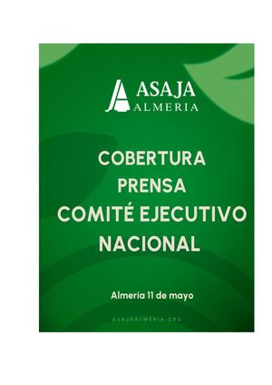 Dossier Prensa Comité Ejecutivo Nacional Almería