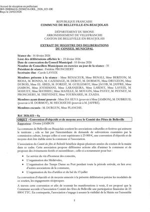 DEL 2026 021 ACTE TPN Convention Comité Des Fêtes De Belleville