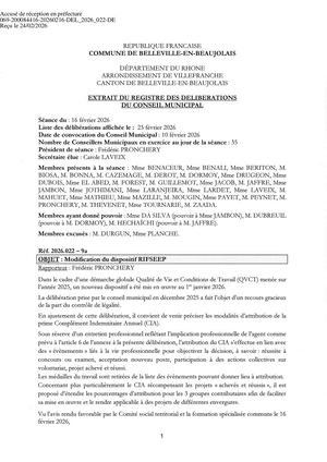 DEL 2026 022 ACTE TPN Modification RIFSEEP