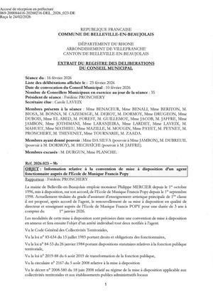 DEL 2026 023 ACTE TPN Mise à Disposition Agent à L'école De Musique F Popy