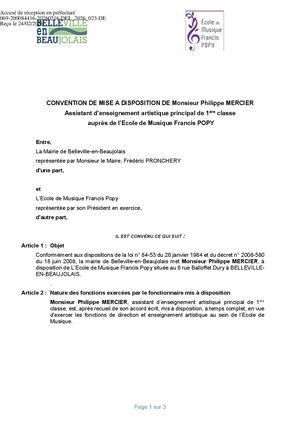DEL 2026 023 PJ TPN 1 DEL 2026 023 Annexe Convention Mise A Disposition MERCIER Philippe 2026 Pdf